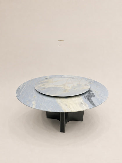 Daze Brazilian Dream Blue Stone Round Table - scene