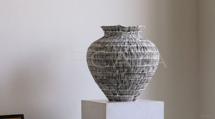 Chinese Wabi Sabi Floor Jar Vase Jingdezhen - scene