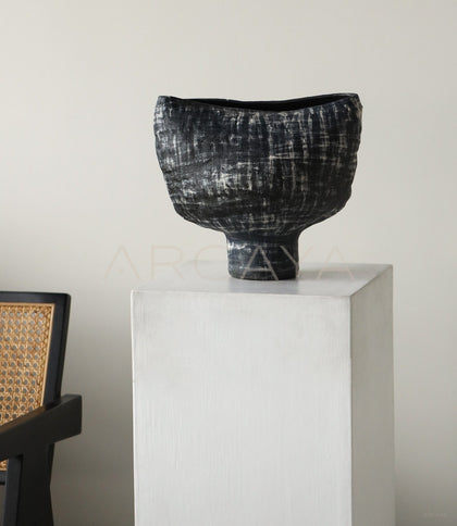Dadan Hand Thrown Stoneware Wabi Sabi Vase - scene