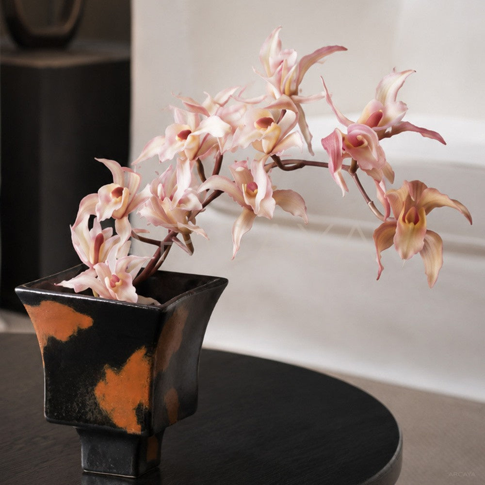 Kiln Glaze Splash Color Ceramic Vase - main