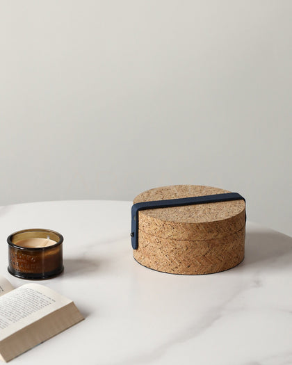 Natural Cork Woven Jewelry Storage Box - scene