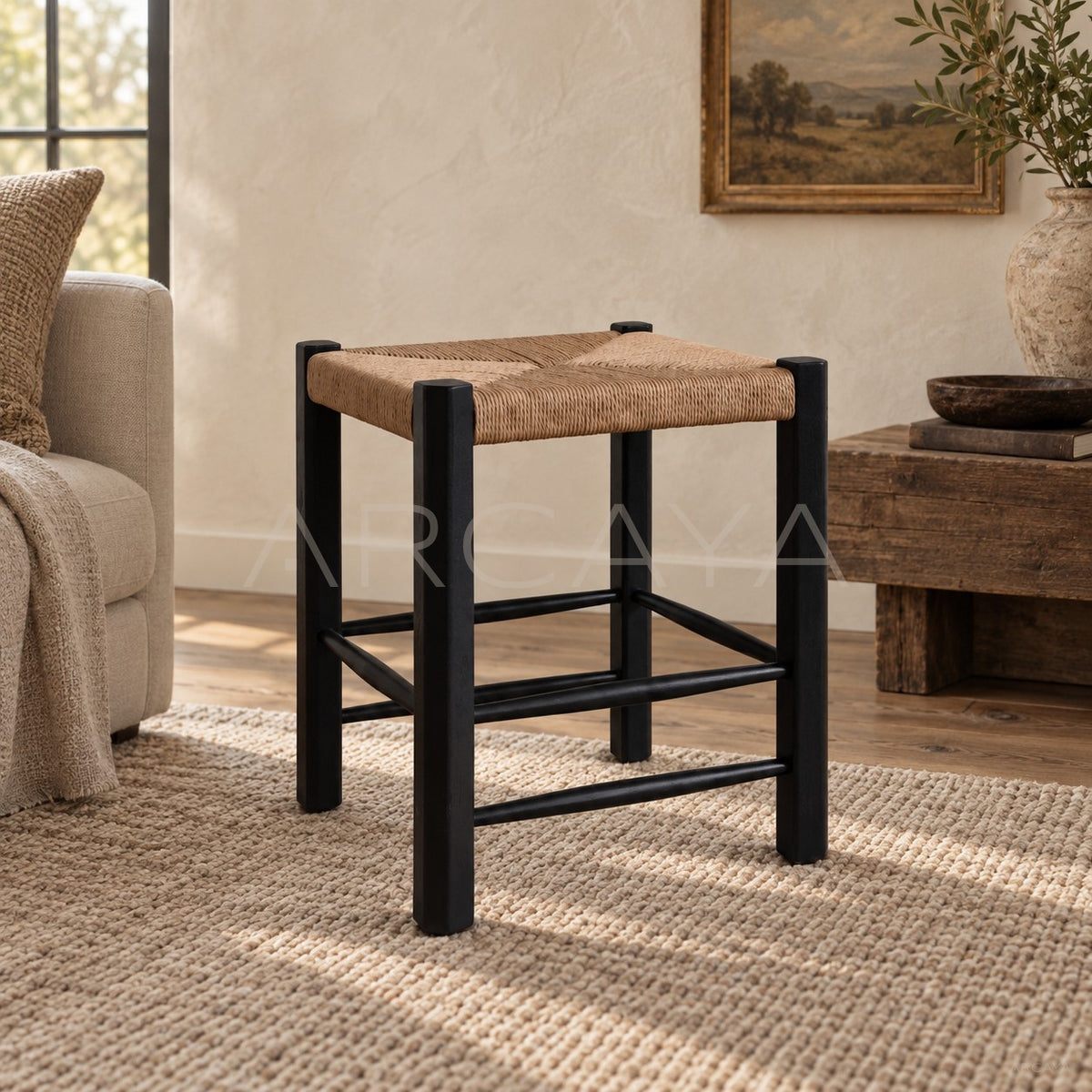 Latitude Woven Stool in detail