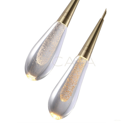 Clear Long Drop Pendant Light 80309 - scene