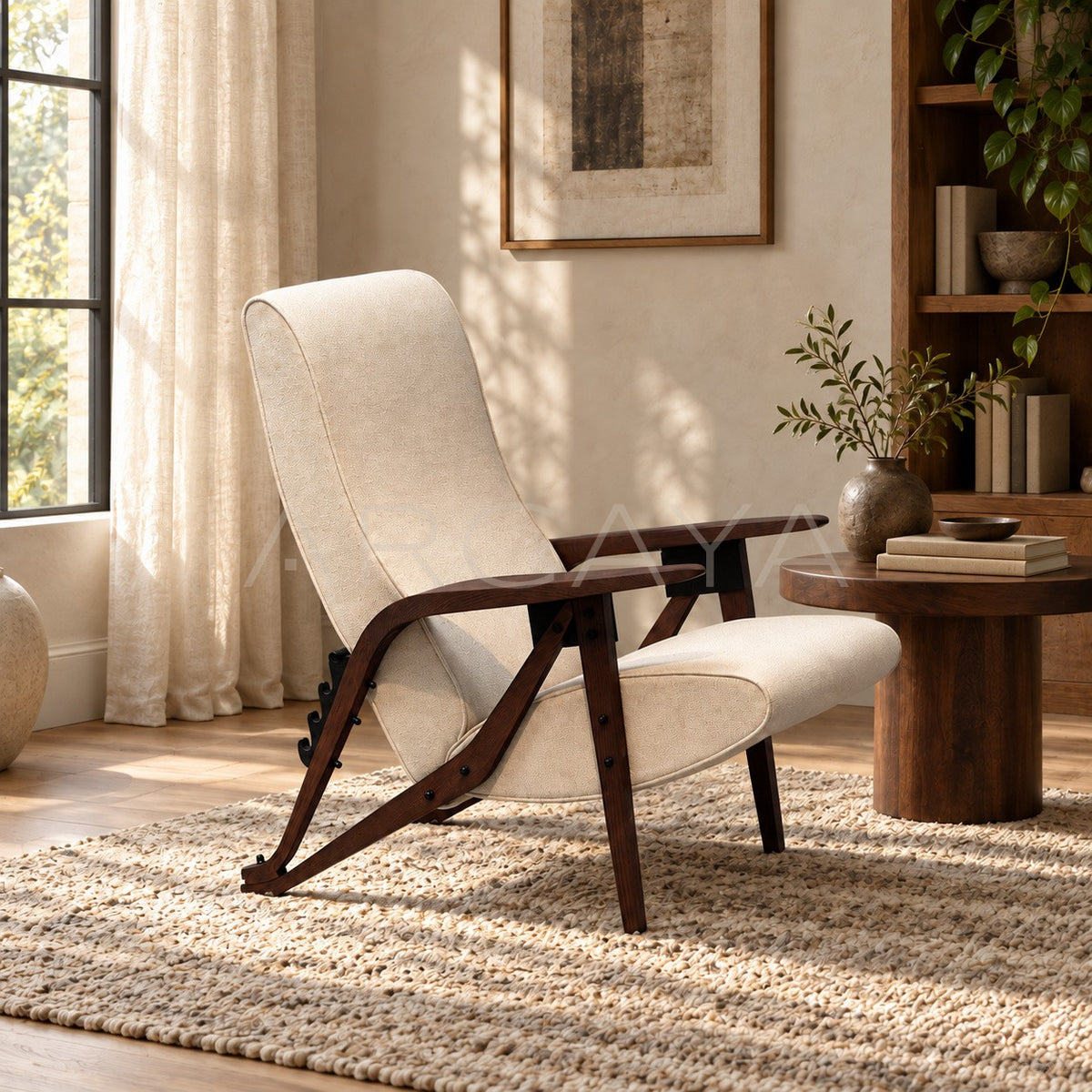 Vintage Wabi Sabi Back Chair in detail