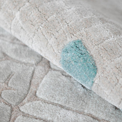 Cool Tone Salt Lake Texture Rug - scene