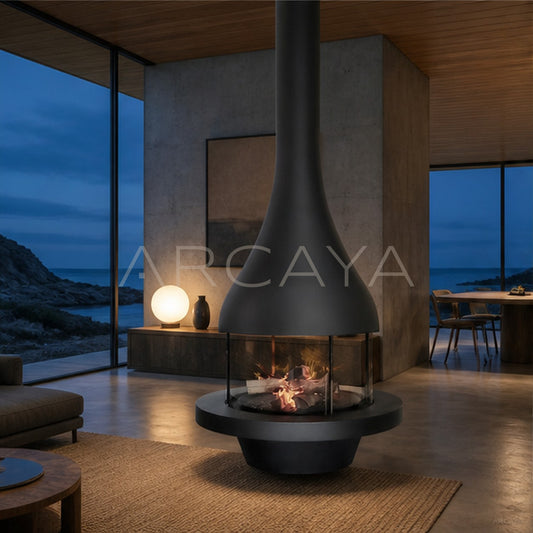 Violet Hanging Fireplace - scene