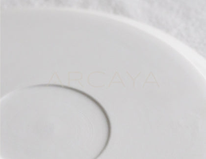 Sunxun Collab White Porcelain Flat Plate - scene