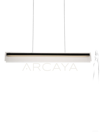 Linear Ribbed Glass Pendant Light 21840 - scene