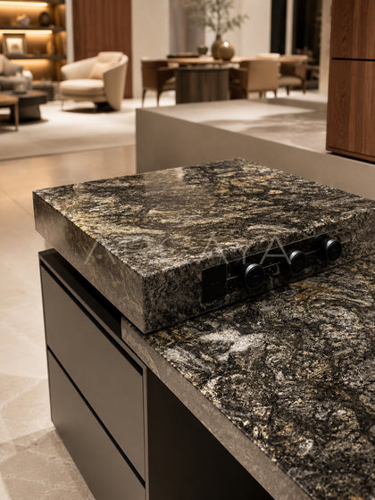 Daze Platinum Diamond Stone Kitchen Island — Kitchen Islands - scene