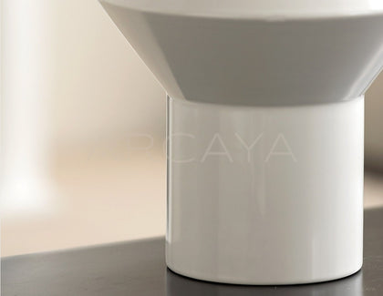 Angular Double Ear Two Tone Ceramic Vase - scene
