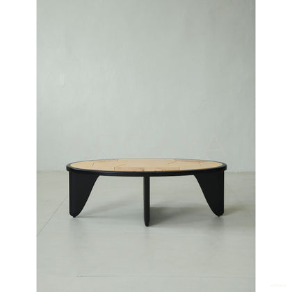Poplar Burl Veneer Coffee Table - scene