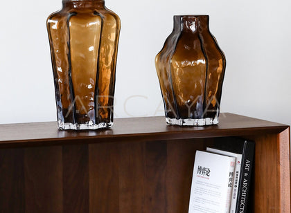 Mid Century Glass Art Vase - scene