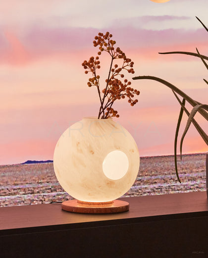 Stone Ring Vase Table Lamp 80531 - scene