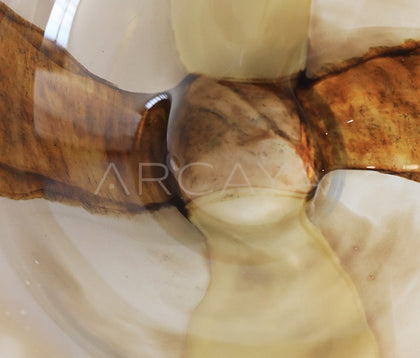 Vintage Glass Fruit Bowl Mid Century - scene