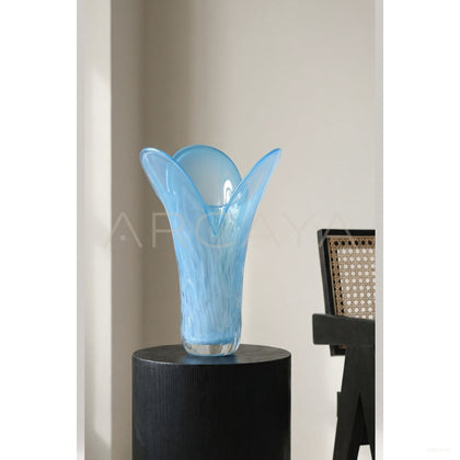 Glazed Glass Petal Vase - scene