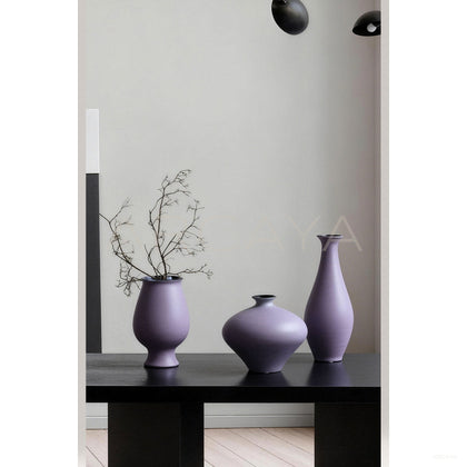 New Chinese Purple Ceramic Vase - scene