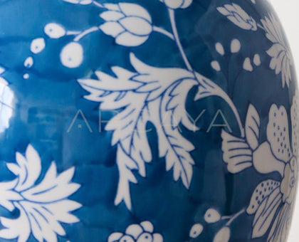 Blue White Porcelain Jar Vase Living Room - scene