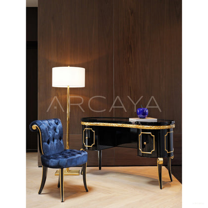 Makayla Black Gold Classical Vanity Table - scene