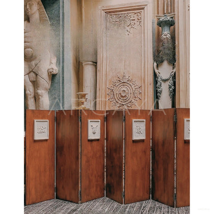 Plaster Relief Decorative Folding Screen - scene