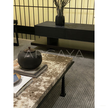 Marble Bronze Coffee Table - scene