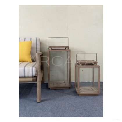 California Teak Sunbrella Outdoor Set - scene