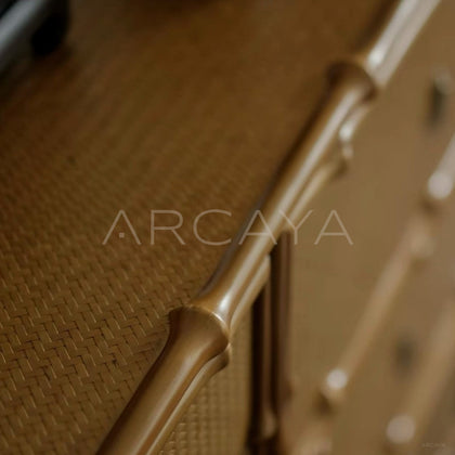 Bamboo Woven Six Drawer Chest - detail