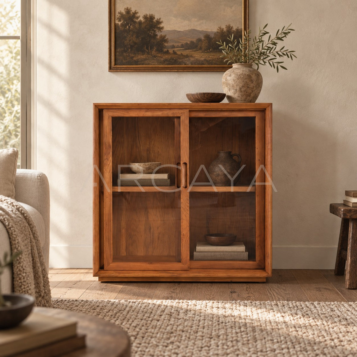 Moku Solid Wood Cabinet in detail