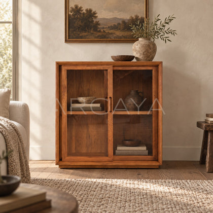 Moku Solid Wood Cabinet - scene