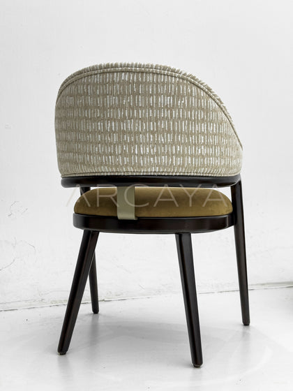 Solid Wood Upholstered Dining Chair - scene