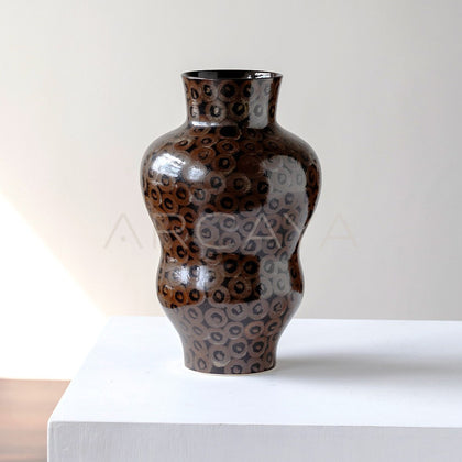 Handmade Ring Pattern Ceramic Vase - main