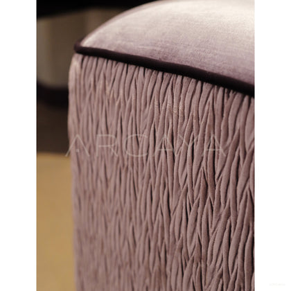 Pleated Purple Art Pouf - scene