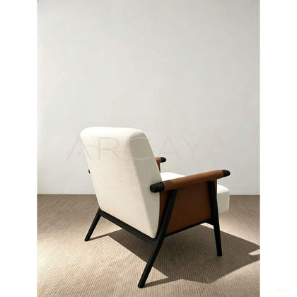 Havise Minimalist Two Tone Lounge Chair - scene