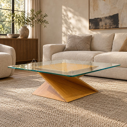 Light Color Small Space Coffee Table - scene