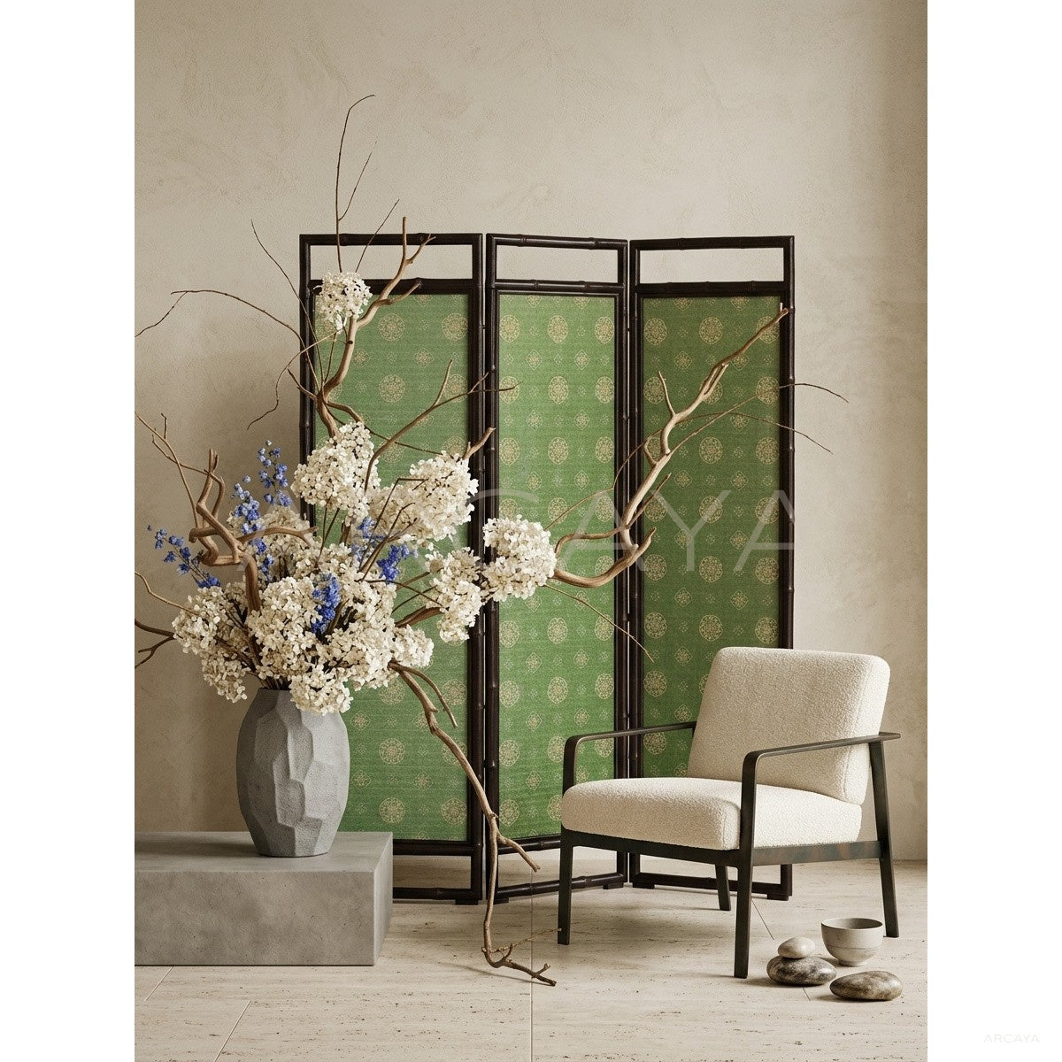 Corner Accent Folding Screen in detail