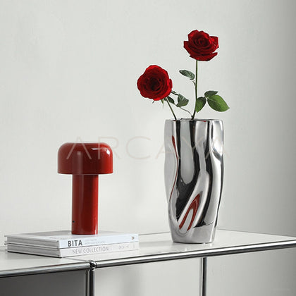 Silver Plated Metal Art Vase - main
