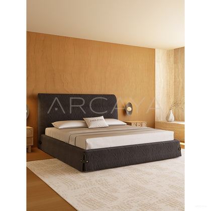 Vintage Stripe Linen Bed - scene