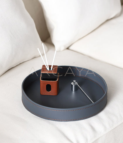 Leather Wrapped Reed Diffuser Bottle - scene