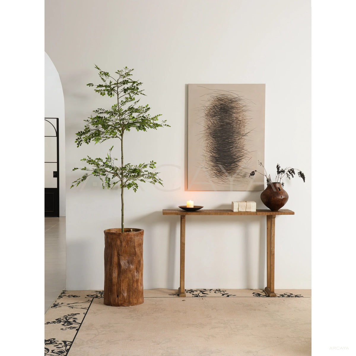Mid Century Wabi Sabi Decor — Console in detail