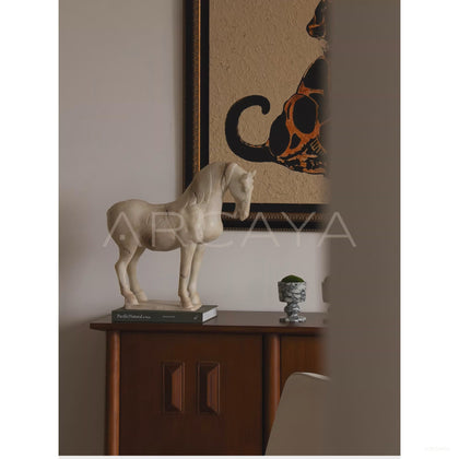 Faux Jade Horse Sculpture - scene
