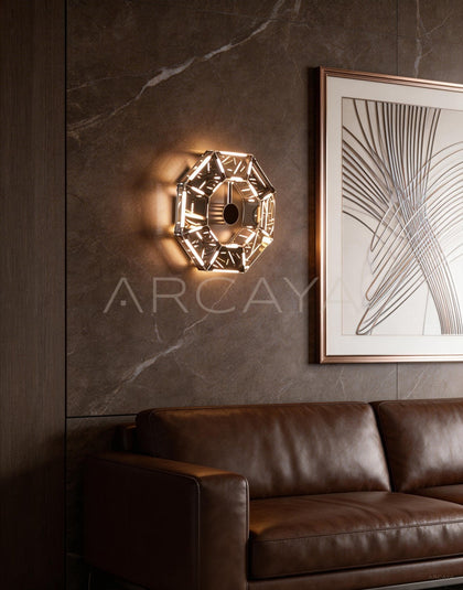 Octagonal Prism Halo Wall Light 80723 - scene