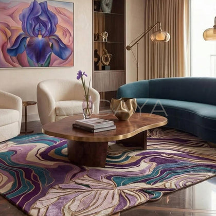 Handmade Natural Cowhide Rug - scene