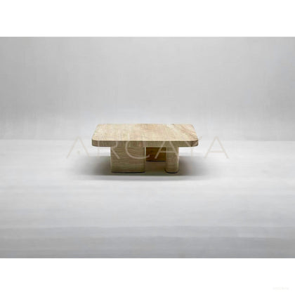 Wabi Sabi Travertine Coffee Table - scene