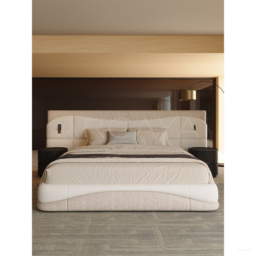Master Bedroom Wide Headboard Bed in detail