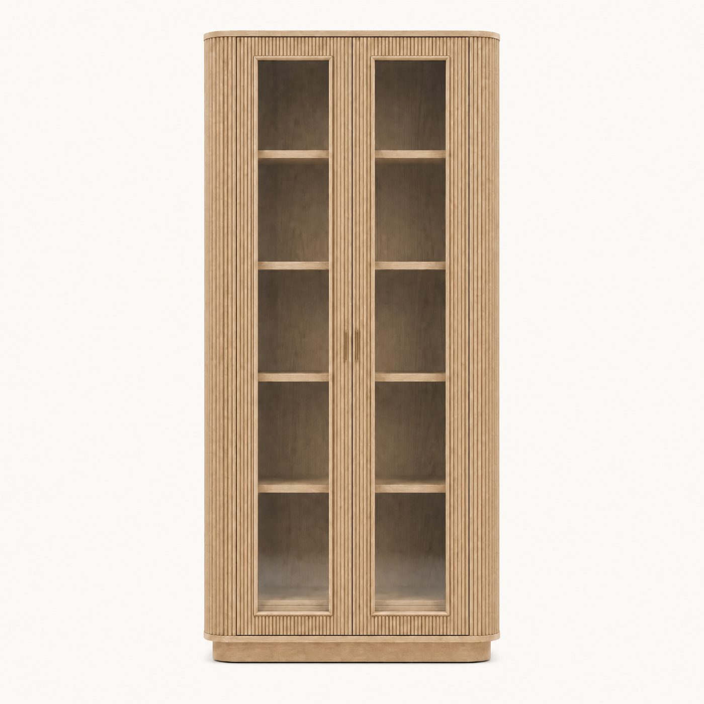 Preston Fluted Oak Storage Cabinet