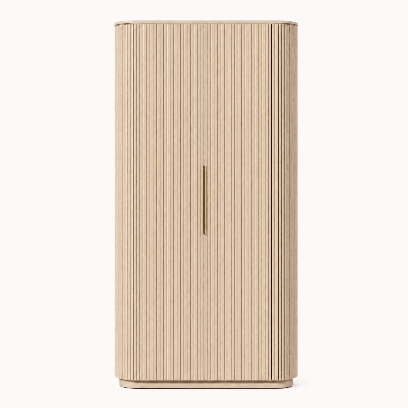 Weston Fluted Oak Glass Cabinet