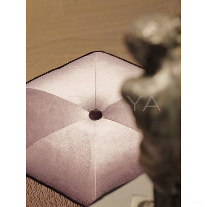 Pleated Purple Art Pouf - scene