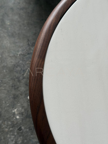Black Walnut Marble Side Table - detail