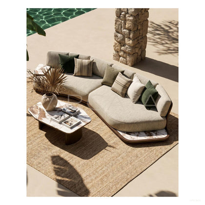 Outdoor Curved Sofa Courtyard - scene