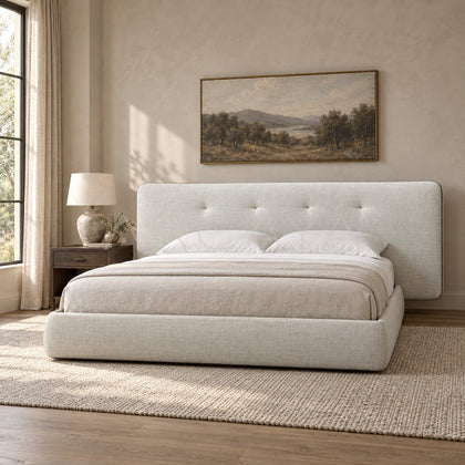 Levo Wide Headboard Bed - scene