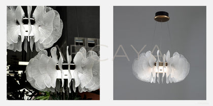Ginkgo Flower Leaf Pendant Light 80621 - scene